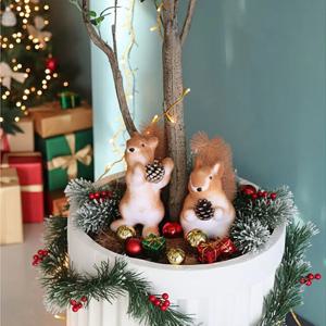 브라운 다람쥐 인형 오너먼트 (2type)