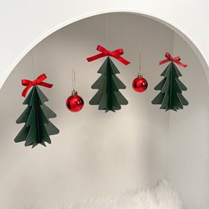 트리 레드 볼 리본 세트 크리스마스 모빌 가랜드 오너먼트 소품 데코 장식
