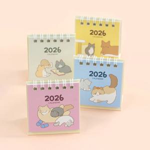 2026년 미니달력 냥냥 신년 탁상달력 데스크 캘린더 책상 미니 메모장