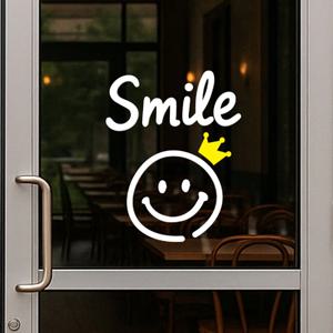 노란왕관 손그림 큐트 스마일 일러스트 디자인 스티커