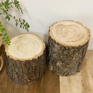 리얼 통나무 장식 우드 화분대 인테리어 촬영 소품 받침대 정리대