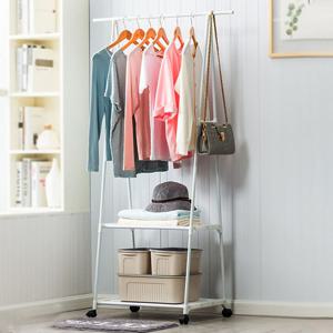 케이수납행거 2단 철제 튼튼한 이동식 옷걸이 선반 2colors