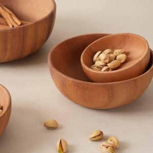 우드 샐러드볼 나무 요거트 비빔기 원형 S (10X4cm)