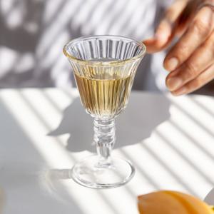 롱타입 미니 고블렛 소주잔 60ml 플리츠 패턴