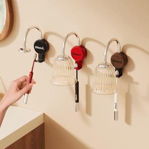 [해외] 1+1 무타공 마그네틱 칫솔컵 화장실 컵걸이 칫솔꽂이