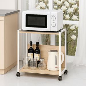 이동식 2단 렌지대 전자레인지 받침대 선반 주방가전 정리대 카트 수납선반 수납랙 키친렉