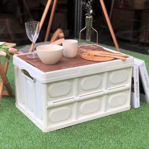 감성캠핑 폴딩박스 우드상판 피크닉 테이블