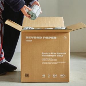 비욘드페이퍼 화장지 3겹 30m 48롤 천연펄프 프리미엄 대나무 - 그린타피스트리