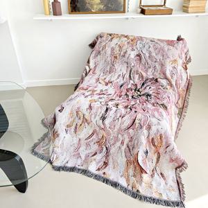 핑크 아티스트 코튼  블랭킷 빈티지 담요/소파커버
