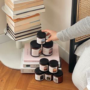 제주의 순간을 담은 대용량 우드윅 소이캔들 8oz