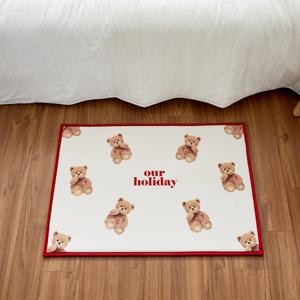 홀리데이 베어 발매트45x65 RED