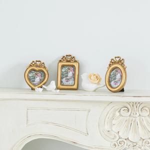 구슬 리본 골드 미니 2x3 액자 3종 세트