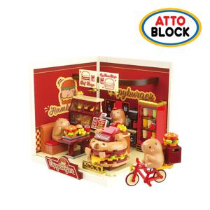 호환블럭 미니어처 타운 카피바라 햄버거상점 (FK021)