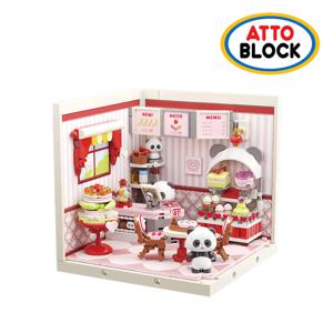 호환블럭 미니어처 타운 팬더 디저트상점 (FK002)