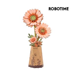 DIY 우드 꽃 오렌지데이지 화병 (TW101)