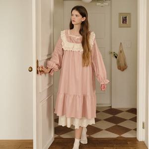 레이브 긴팔 원피스 애쉬핑크 (30수)