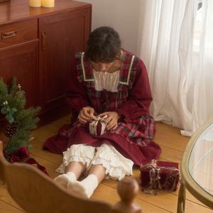 뮤리엘 긴팔 원피스 버건디 (30수)