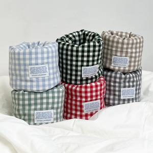 소프트 체크 바스켓 솜 바구니 패브릭 바스켓 장난감 보관함 천바구니 6color