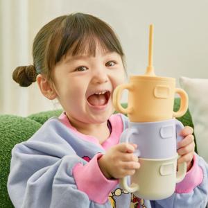 올인원 실리콘 유아 어린이 빨대컵 스파우트컵