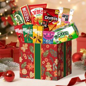 크리스마스 스낵10종 선물세트(카스타드,빼빼로,씨리얼,꼬깔콘 등)