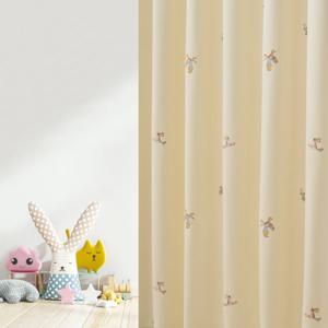 바니 토끼 자수 커튼 향균 반창 작은방 안방 맞춤제작 형상기억 나비주름 암막커튼