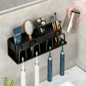 무타공 접착식 칫솔 걸이 꽂이 물빠짐 면도기 수납 홀더
