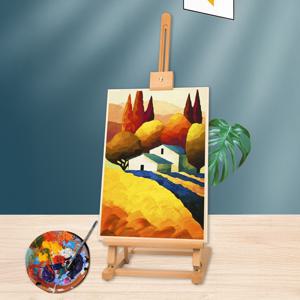 아트조이 원목 데스크 드로잉 캔버스 이젤 내추럴 소나무 우드 이젤