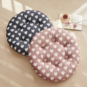벨벳 하트 빵빵이 극세사 원형 대방석(L) 2color