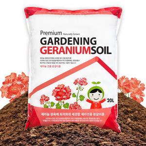 9가지 천연재료 듬뿍 제라늄 분갈이흙 20L 장미 산성흙