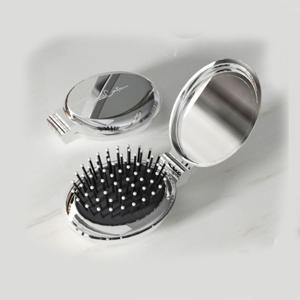 휴대용 손거울 접이식고급거울  머리빗달린손거울