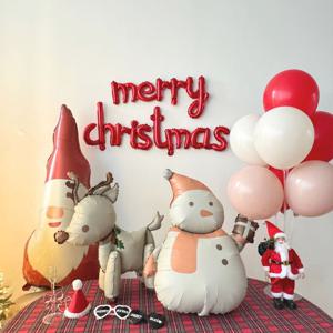 무광 산타 눈사람 루돌프 크리스마스 풍선세트 파티 장식 소품