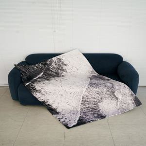 극세사 감성 침실 인테리어 미끄럼방지 러그 카페트_흑색파도