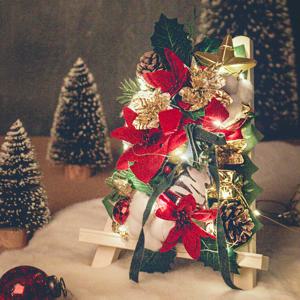 플체리마 탁상용 미니트리 LED전구세트(자유문구추가가능)-선물박스패키지