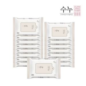 하루 휴대용물티슈 20매 x 16팩_플레인리필