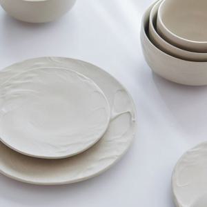 포터리 크림 접시세트 (2pcs)