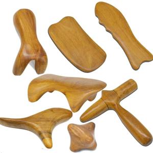 나무 우드 괄사 마사지기 리프팅 림프 경락 바디 어깨 목 지압 도구