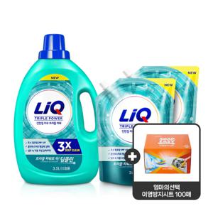 리큐 진한겔 딥클린 트리플파워 3L용기 1개 + 2L 리필 2개(일반 드럼)