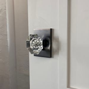 크리스탈 블랙메탈 방문 도어 문 손잡이