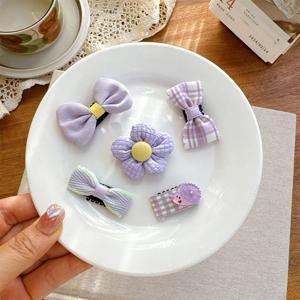 강아지 빗살핀 5종 세트 머리핀 리본핀 삔 악세사리 4color