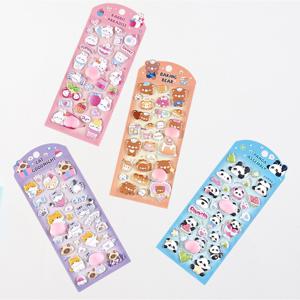 1+3 말랑 애니멀 입체 스티커 귀여운 엉덩이 폭신 다이어리 휴대폰 스티커 4종