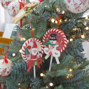 크리스마스 트리장식 눈사람 산타 캔디 오너먼트 3type