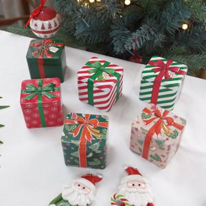 크리스마스 트리장식 선물상자 틴 오너먼트 6P