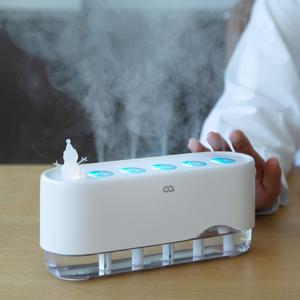 뮤직씽크 미니 휴대용 초음파 가습기 사무실 책상 탁상용 듀얼 필터 음성인식 무드등