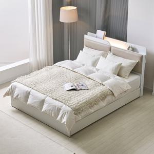 브릴 LED 리노 평상 침대 프레임 SS/Q (매트포함)