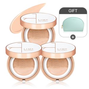 리얼 커버 핑크 촉촉한 쿠션 팩트 20호 핑크베이지 3개+파우치