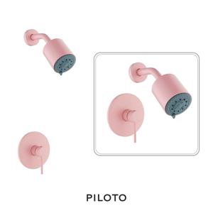 뽀또벽매립샤워1302 마젠타 벽매립 샤워수전 컬러 수전