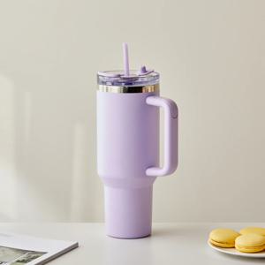 TO GO 대용량 투웨이 리드 텀블러 1200ml 빨대 포함 퍼플