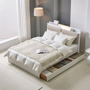 [리퍼] (S급) RF 브릴 LED 리노 서랍 침대 SS/Q (매트제외)