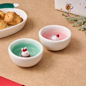 스윗 크리스마스 밀크캣 스크래빗 형태 소주잔 2P SET