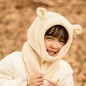 아기 바라클라바 니트 넥워머 키즈 귀달이 방한 모자 유아 비니